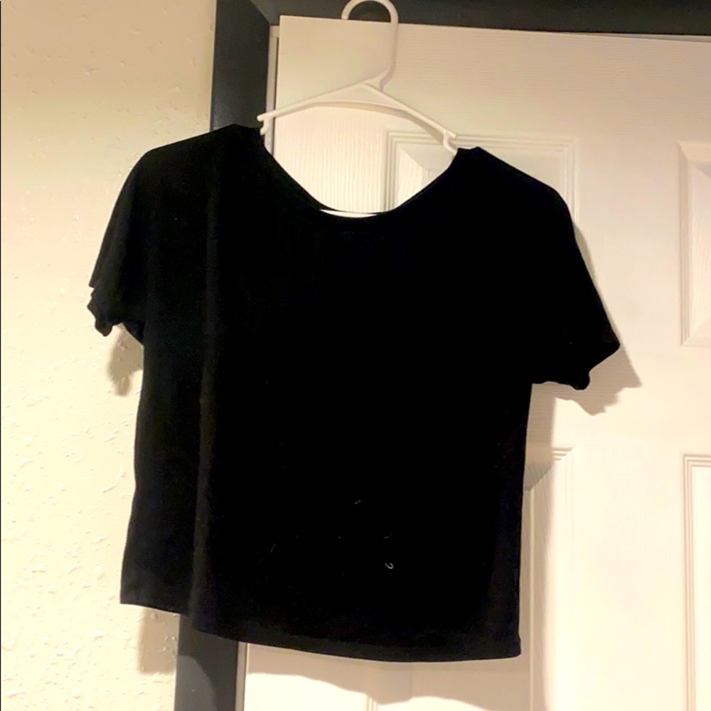 cute crop top open back!